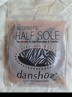 Danshuz Neoprene Half Sole - Black & White Zebra